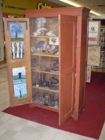 exposition vieille école d'autrefois, l'armoire des sciences, animations en galerie marchande