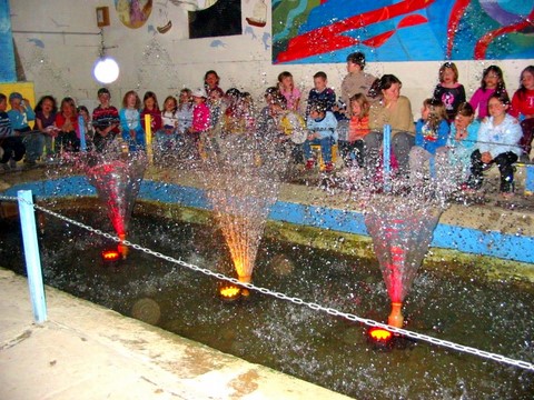 spectacle d'eau dans le lavoir, animation sensorielle, découverte, récréatif